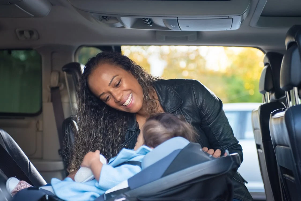 a woman with her infant