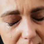 A person crying